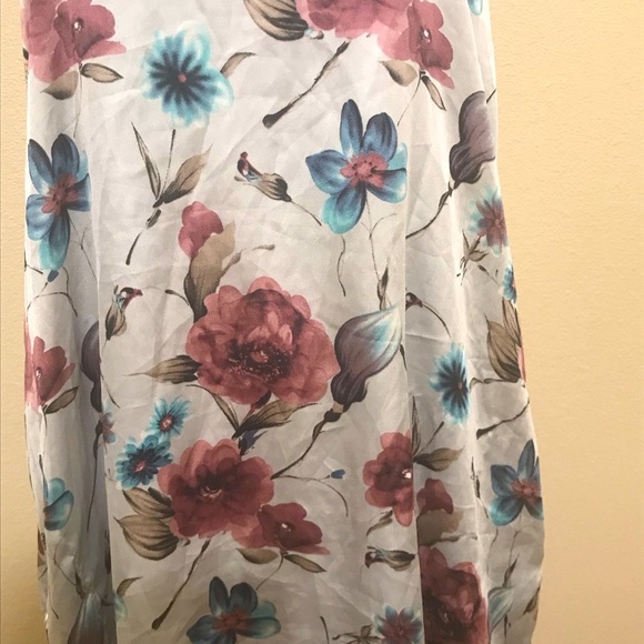 Silver floral slip dress - Picture 7 of 8